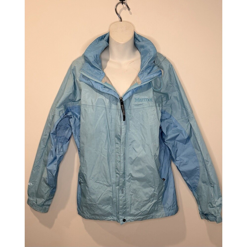 Marmot PreCip Rain Jacket in Light Blue Size XL EUC!!